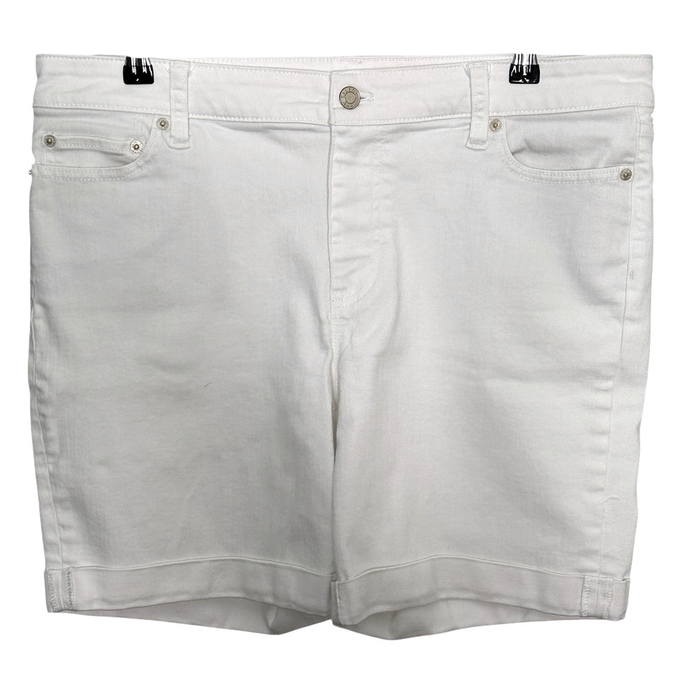 Talbots White Jean Shorts Classic Denim Style